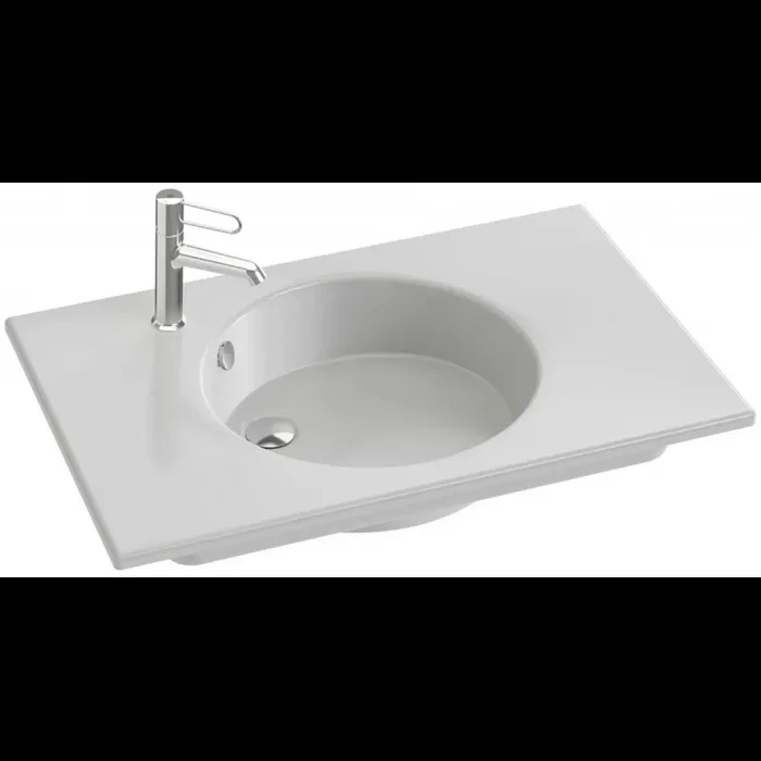 Раковина-столешница Jacob Delafon Odeon Rive Gauche EXAW112-Z-00, 80 см, с полированной нижней поверхностью (для установки на мебель) EXAW112-Z-00