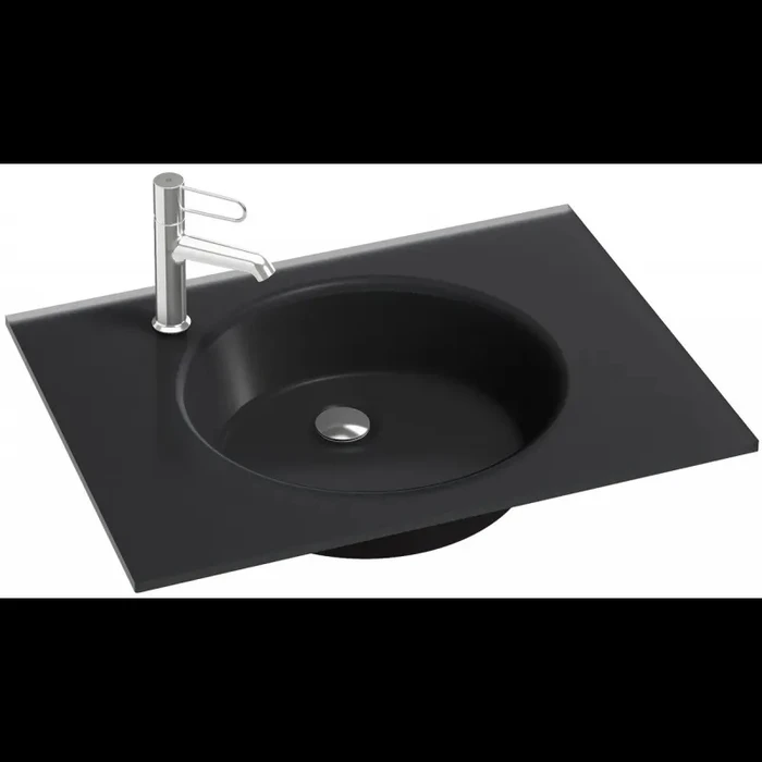 Стеклянная раковина Jacob Delafon Odeon Rive Gauche EB2561-DE2, 70 см, черный матовый EB2561-DE2