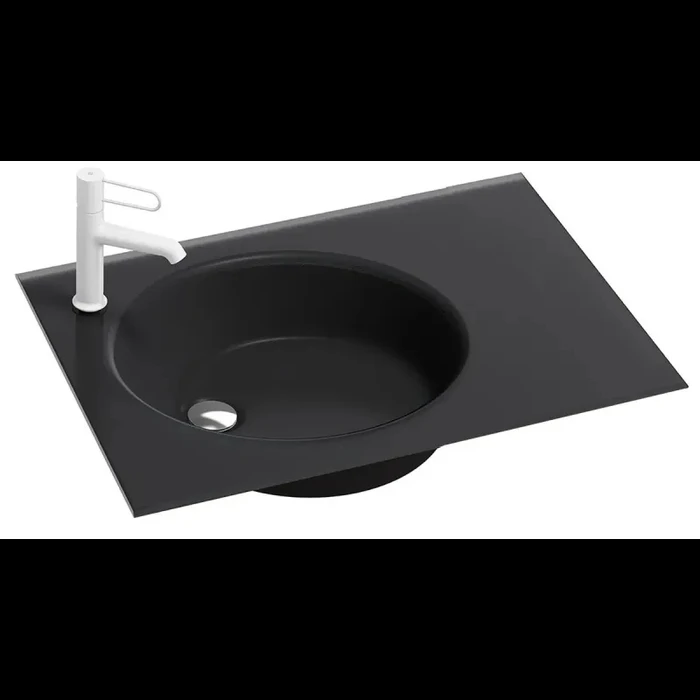 Стеклянная раковина Jacob Delafon Odeon Rive Gauche EB2564-DE2, 100 см, черный матовый EB2564-DE2
