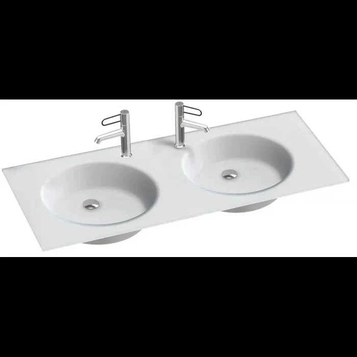 Стеклянная раковина Jacob Delafon Odeon Rive Gauche EB2565-DE1, 120 см, белый, матовый EB2565-DE1
