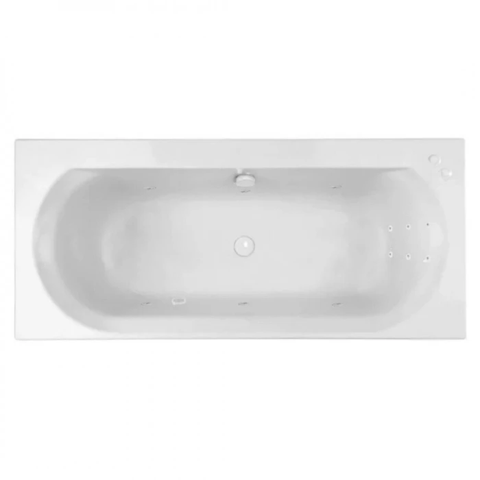 Гидромассажная акриловая ванна Jacob Delafon Elise E60279RU-01 LINE WH, 170 x 75 см, белая, форсунки белые E60279RU-01 LINE WH