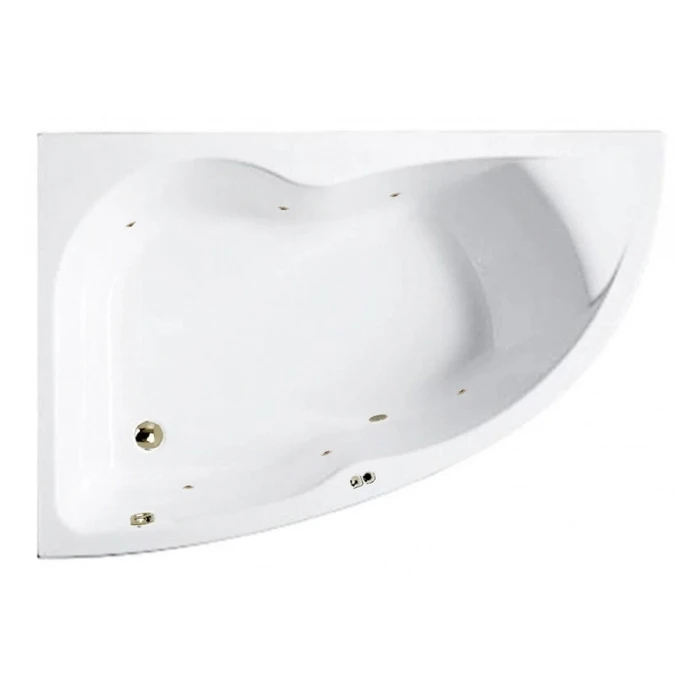 Гидромассажная акриловая ванна Jacob Delafon Micromega Duo Chromo E60221RU-00 SOFT BR, 170 х 105 см, левая, белая, форсунки бронза E60221RU-00 SOFT BR