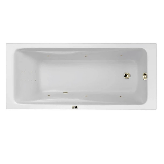 Гидромассажная акриловая ванна Jacob Delafon Odeon Up E60491RU-00 LINE BR, 170 x 75 см, белая, форсунки бронза E60491RU-00 LINE BR