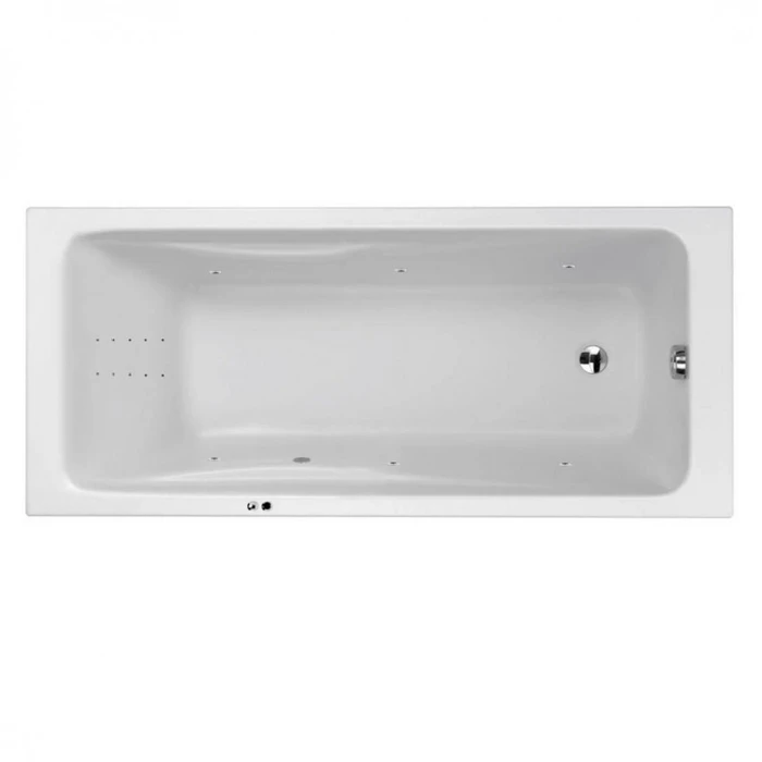 Гидромассажная акриловая ванна Jacob Delafon Odeon Up E60491RU-00 LINE CR, 170 x 75 см, белая, форсунки хром E60491RU-00 LINE CR