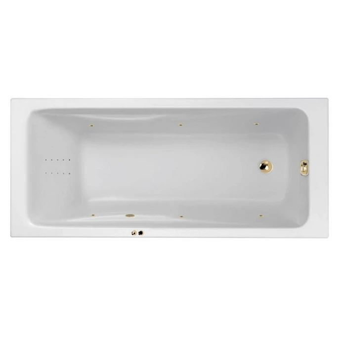 Гидромассажная акриловая ванна Jacob Delafon Odeon Up E60491RU-00 LINE GL, 170 x 75 см, белая, форсунки золото E60491RU-00 LINE GL