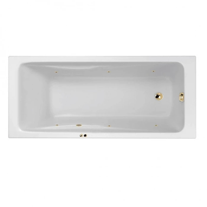 Гидромассажная акриловая ванна Jacob Delafon Odeon Up E60491RU-00 SOFT GL, 170 x 75 см, белая, форсунки золото E60491RU-00 SOFT GL