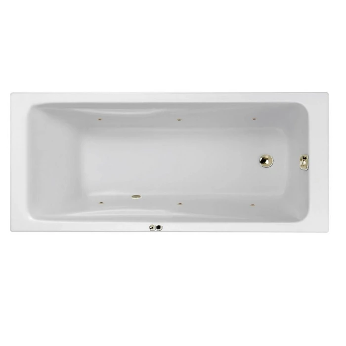 Гидромассажная акриловая ванна Jacob Delafon Odeon Up E6057RU-00 SOFT BR, 160 х 75 см, белая, форсунки бронза E6057RU-00 SOFT BR