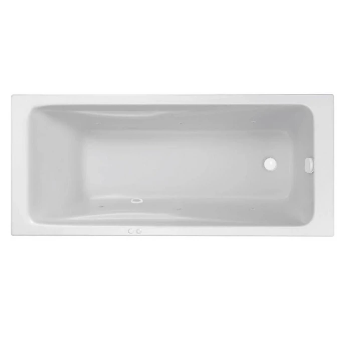 Гидромассажная акриловая ванна Jacob Delafon Odeon Up E6057RU-00 SOFT WH, 160 х 75 см, белая, форсунки белые E6057RU-00 SOFT WH