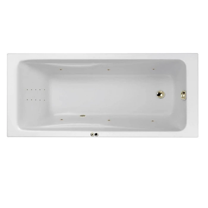 Гидромассажная акриловая ванна Jacob Delafon Odeon Up E6060RU-00 LINE BR, 150 х 70 см, белая, форсунки бронза E6060RU-00 LINE BR