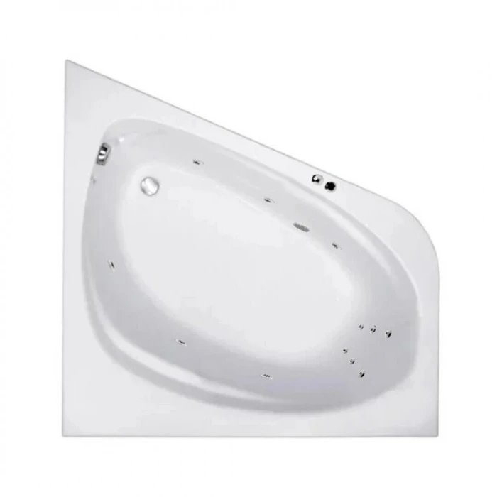 Гидромассажная акриловая ванна Jacob Delafon Odeon Up E6070RU-00 LINE CR, 140 х 140 см, белая, форсунки хром E6070RU-00 LINE CR
