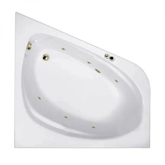 Гидромассажная акриловая ванна Jacob Delafon Odeon Up E6070RU-00 SOFT BR, 140 х 140 см, белая, форсунки бронза E6070RU-00 SOFT BR