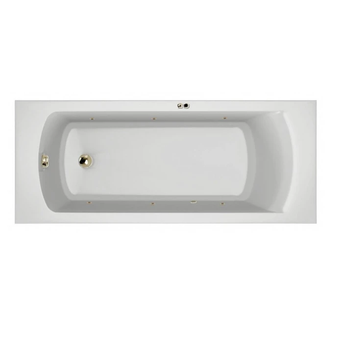 Гидромассажная акриловая ванна Jacob Delafon Ove E6D302RU-00 SOFT BR, 170 x 70 см, каркас в подарок, белая, форсунки бронза E6D302RU-00 SOFT BR