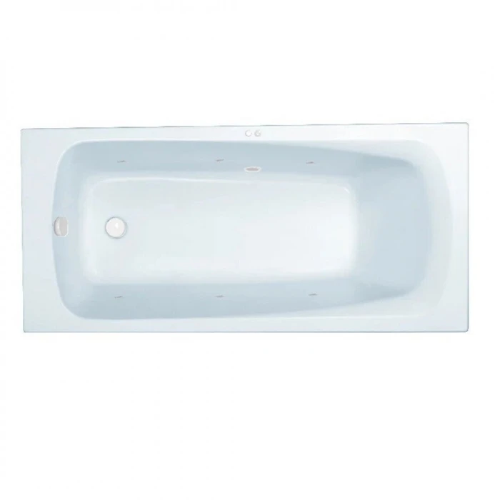 Гидромассажная акриловая ванна Jacob Delafon Patio E6810RU-01 SOFT WH,  150 х 70 см, каркас в подарок, белая, форсунки белые E6810RU-01 SOFT WH