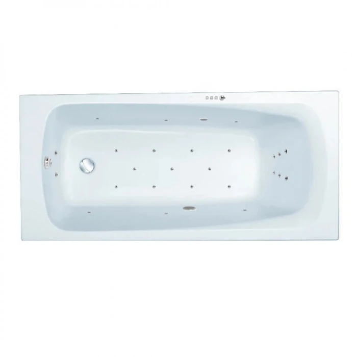 Гидромассажная акриловая ванна Jacob Delafon Patio E6810RU-01 ULTRA CR,  150 х 70 см, каркас в подарок, белая, форсунки хром E6810RU-01 ULTRA CR