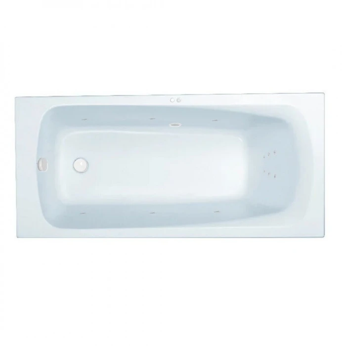 Гидромассажная акриловая ванна Jacob Delafon Patio E6812RU-01 LINE WH, 170 х 70 см, каркас в подарок, белая, форсунки белые E6812RU-01 LINE WH