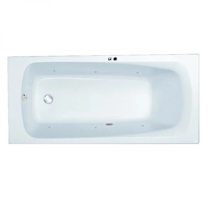 Гидромассажная акриловая ванна Jacob Delafon Patio E6812RU-01 SOFT CR, 170 х 70 см, каркас в подарок, белая, форсунки хром E6812RU-01 SOFT CR