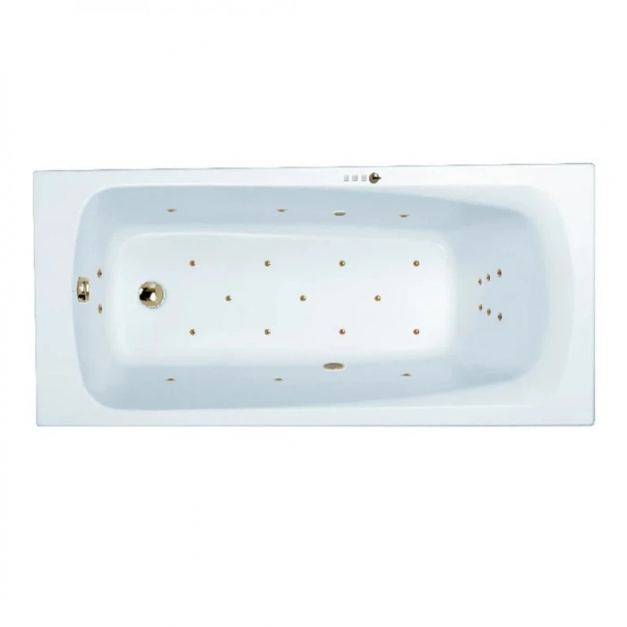 Гидромассажная акриловая ванна Jacob Delafon Patio E6812RU-01 ULTRA BR, 170 х 70 см, каркас в подарок, белая, форсунки бронза E6812RU-01 ULTRA BR