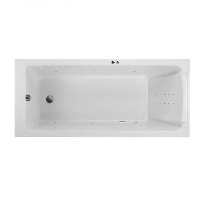 Гидромассажная акриловая ванна Jacob Delafon Sofa E60515RU-01 LINE CR, 170 x 75 см, каркас в подарок, белая, форсунки хром E60515RU-01 LINE CR