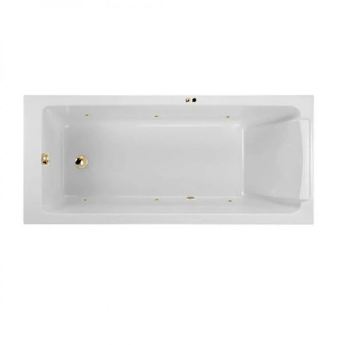 Гидромассажная акриловая ванна Jacob Delafon Sofa E60515RU-01 SOFT GL, 170 x 75 см, каркас в подарок, белая, форсунки золото E60515RU-01 SOFT GL