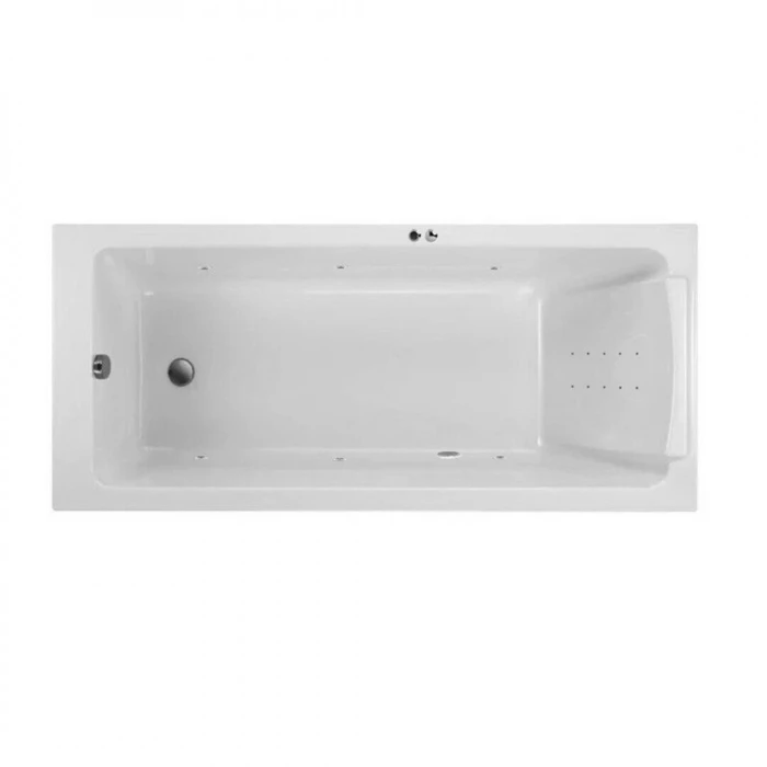 Гидромассажная акриловая ванна Jacob Delafon Sofa E60518RU-00 LINE CR, 170 x 70 см, встраиваемая, каркас в подарок, белая, форсунки хром E60518RU-00 LINE CR