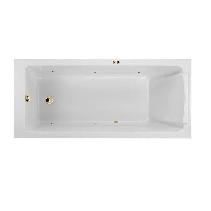 Гидромассажная акриловая ванна Jacob Delafon Sofa E60518RU-00 SOFT GL, 170 x 70 см, встраиваемая, каркас в подарок, белая, форсунки золото E60518RU-00 SOFT GL