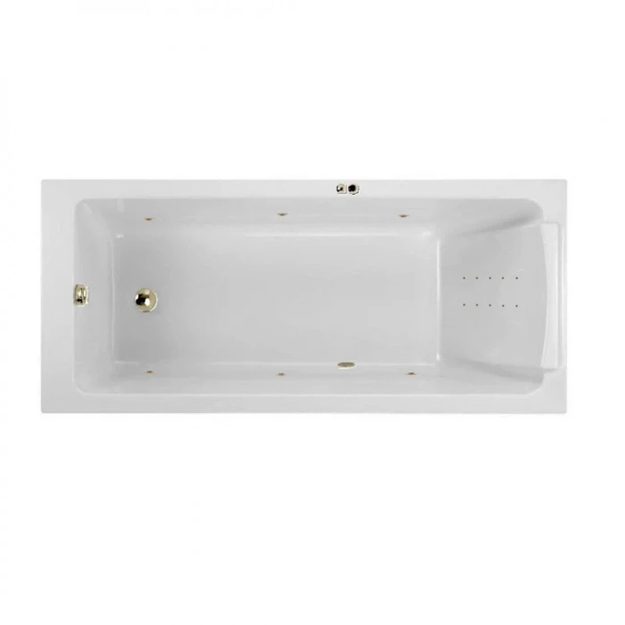 Гидромассажная акриловая ванна Jacob Delafon Sofa E6D300RU-00 LINE BR, 150 x 70 см, белая, форсунки бронза E6D300RU-00 LINE BR