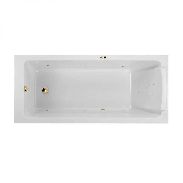 Гидромассажная акриловая ванна Jacob Delafon Sofa E6D300RU-00 LINE GL, 150 x 70 см, белая, форсунки золото E6D300RU-00 LINE GL