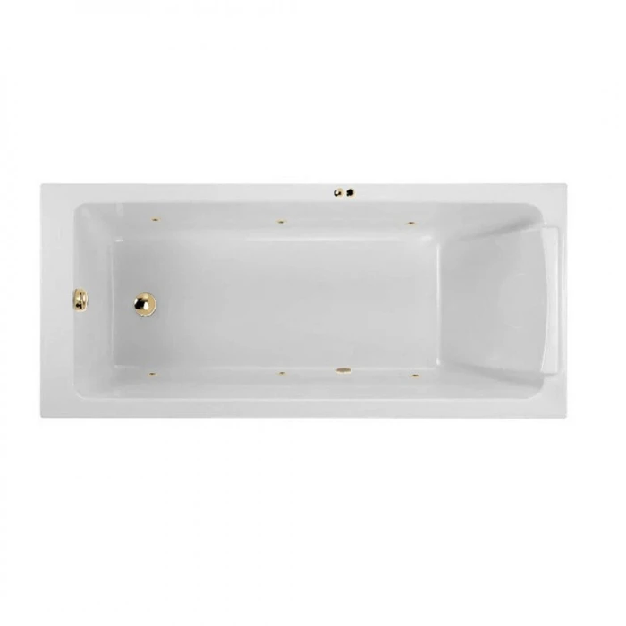 Гидромассажная акриловая ванна Jacob Delafon Sofa E6D300RU-00 SOFT GL, 150 x 70 см, белая, форсунки золото E6D300RU-00 SOFT GL
