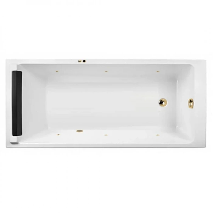 Гидромассажная акриловая ванна Jacob Delafon Spacio E6D161RU-00 SOFT GL, 170 х 75 см, белая, форсунки золото E6D161RU-00 SOFT GL