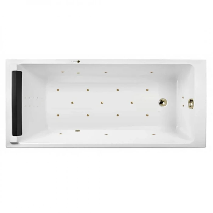Гидромассажная акриловая ванна Jacob Delafon Spacio E6D161RU-00 ULTRA NANO BR, 170 х 75 см, белая, форсунки бронза E6D161RU-00 ULTRA NANO BR