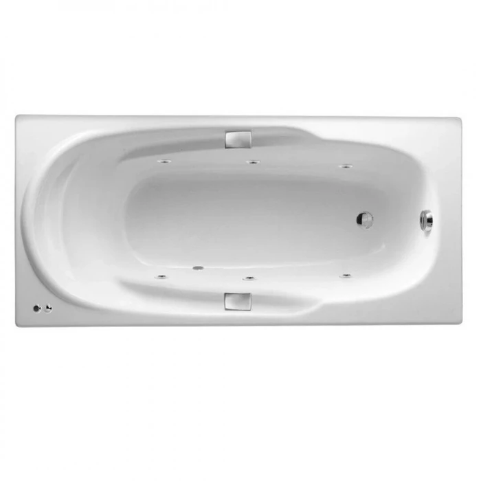 Гидромассажная чугунная ванна Jacob Delafon Adagio E2910-00 SOFT CR, 170 x 80 см, ножки и ручки в подарок, белая, форсунки хром E2910-00 SOFT CR