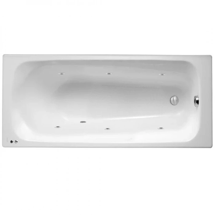 Гидромассажная чугунная ванна Jacob Delafon Melodie E2922-00 SOFT CR, 170 x 70 см, ножки в подарок, белая, форсунки хром E2922-00 SOFT CR