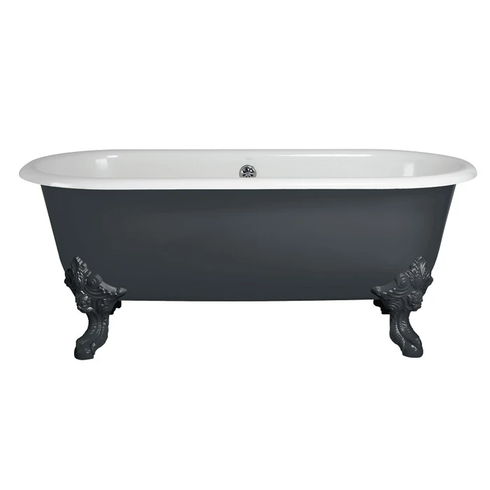 Чугунная отдельностоящая ванна Jacob Delafon Cleo E29014-MGB, 175 х 80 см, цвет антрацит матовый E29014-MGB