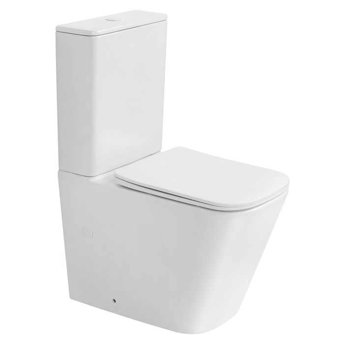 Унитаз ABBER Rechteck AC1210TMW компакт белый матовый, безободковый, смыв торнадо 6779 - фото 60119
