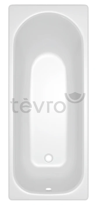 TEVRO Ванна стальная 170х70х40 см. с опорной подставкой, без ранта, белый лотос, форма Аула, ВИЗ Т-72802