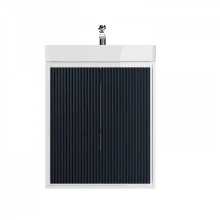 Фасад дверца для тумбы в ванную 55см Watersense Carol цвет синий моренго волна W02029 W02029