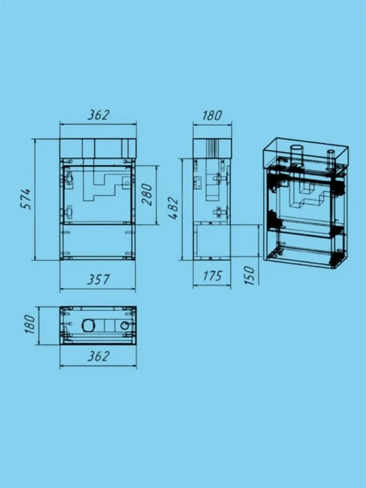 Тумба подвесная для ванной 37 см Watersense Mandy корпус дуб фасад белый W00555