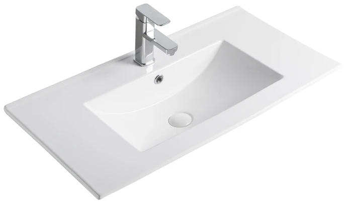 Встраиваемая сверху белая раковина для ванной Gid NYJ803-80 71111
