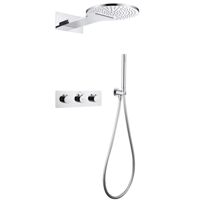Душевая система ABBER Wasser Kreis AF8151 скрытого монтажа без излива, термостат, хром 7561 - фото 61040
