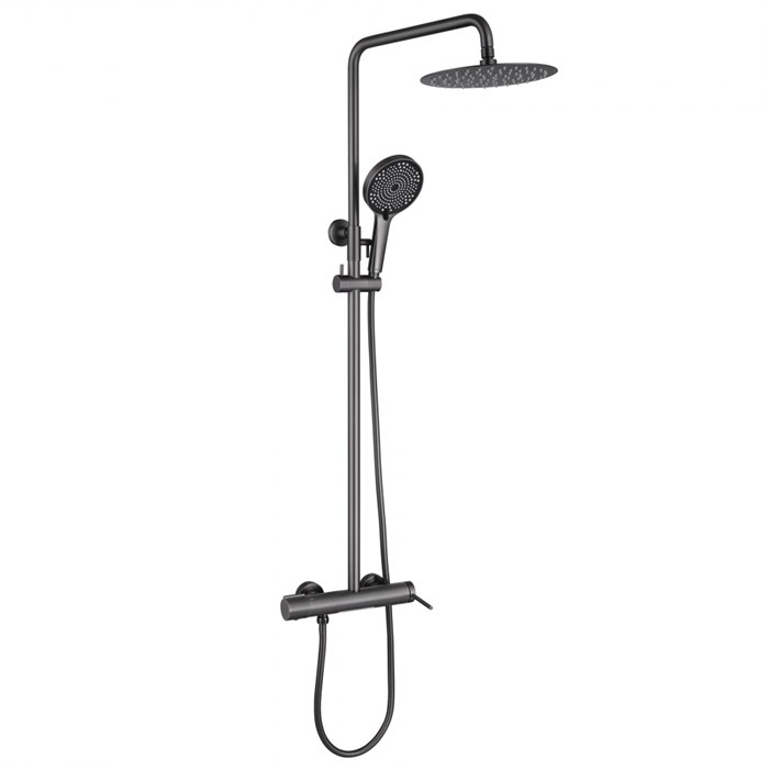 Душевая стойка ABBER Emotion AF8816NGL с изливом, никель 7706 - фото 61418