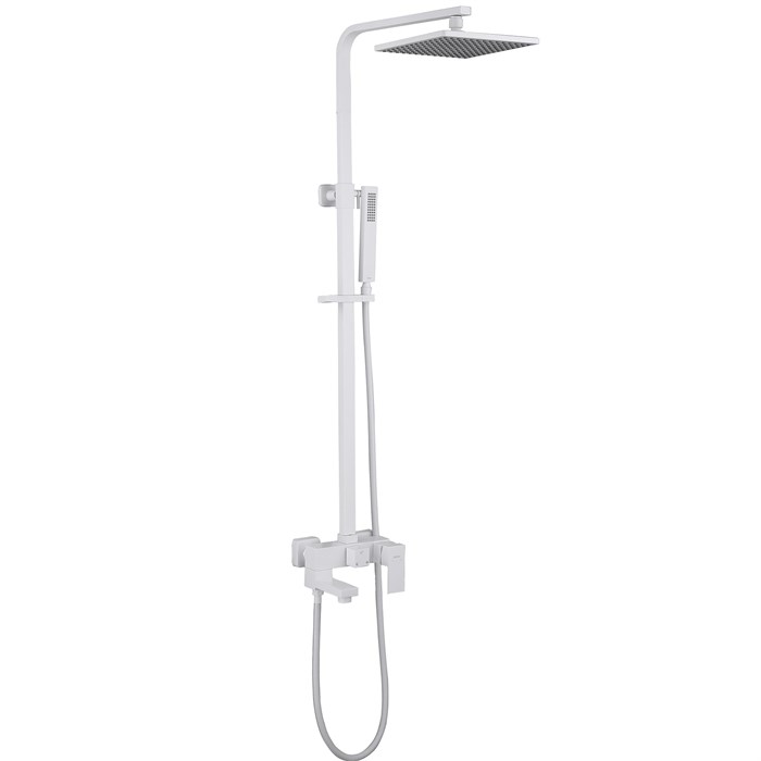 Душевая стойка ABBER Daheim AF8216WL с изливом, белая матовая 7708 - фото 61425
