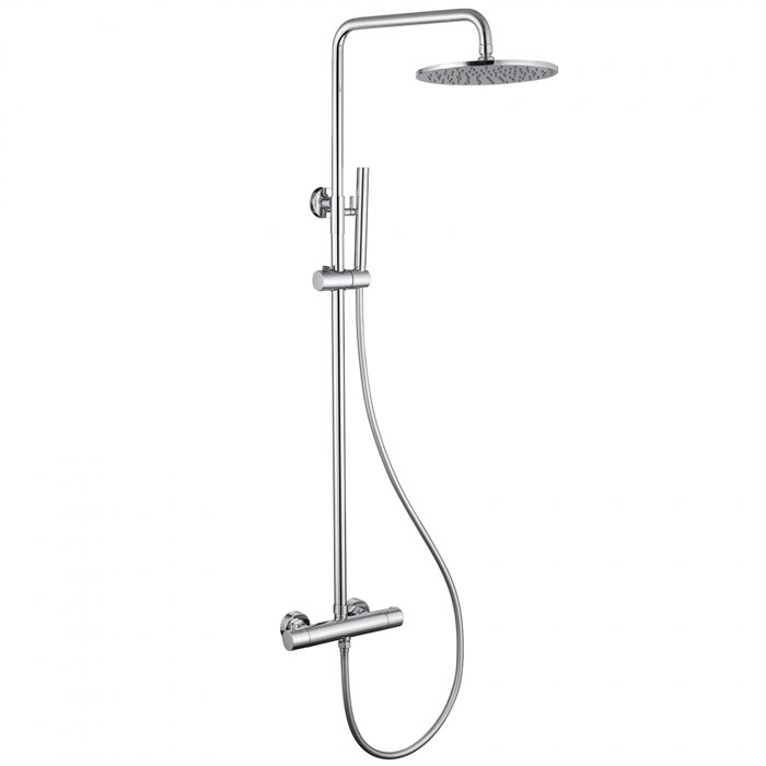 Душевая стойка ABBER Wasser Kreis AF8160L с термостатом без излива, хром 8033 - фото 62110