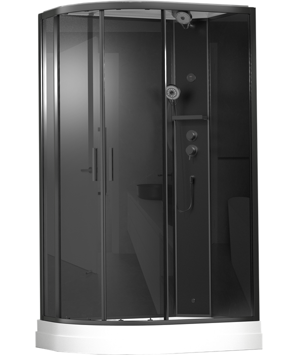 Timo Premium ILMA Black 902 R душевая кабина (120*80*222) ILMA902RB - фото 63033