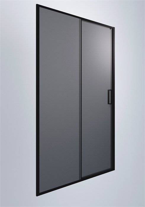 Душевая дверь Timo TD-150/03GR-6, раздвижная 195*150, профиль черный, стекло графит 6 мм T05 - фото 64535