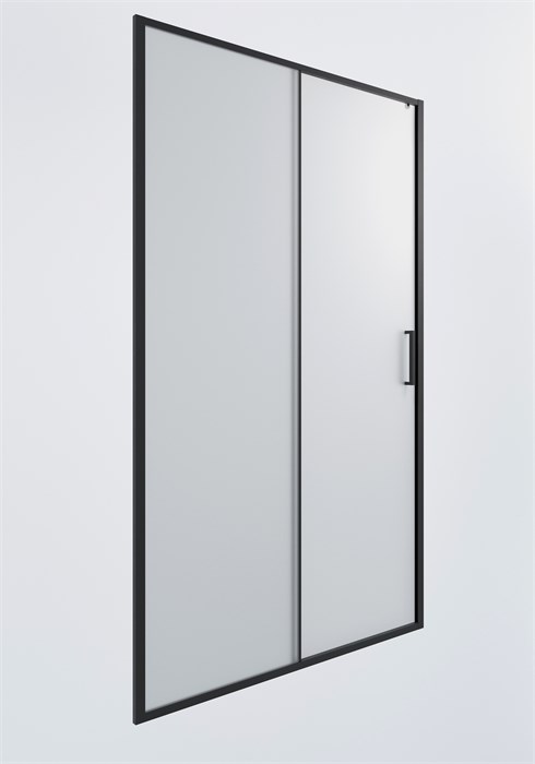 Душевая дверь Timo TD-150/03F-6, раздвижная 195*150, профиль черный, стекло матовое 6 мм T06 - фото 64540