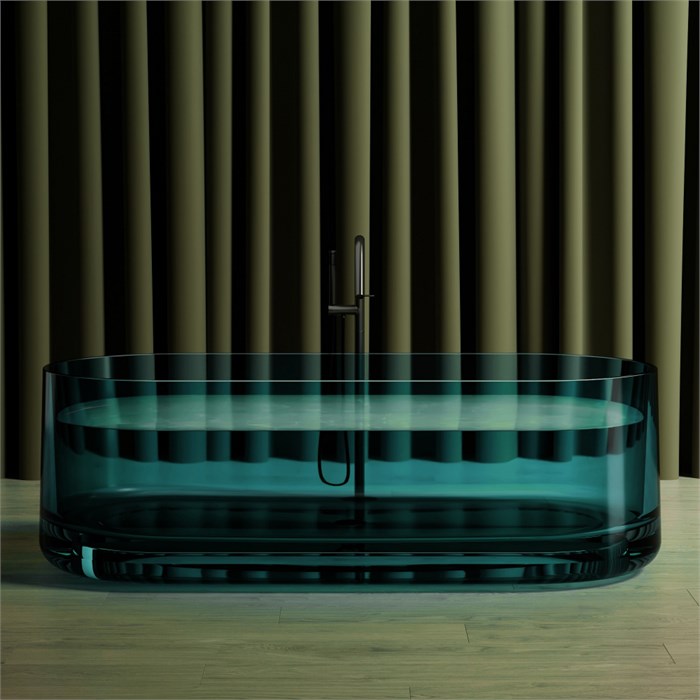 Прозрачная ванна ABBER Kristall AT9708Aquamarin бирюзовая AT9708Aquamarin - фото 72779