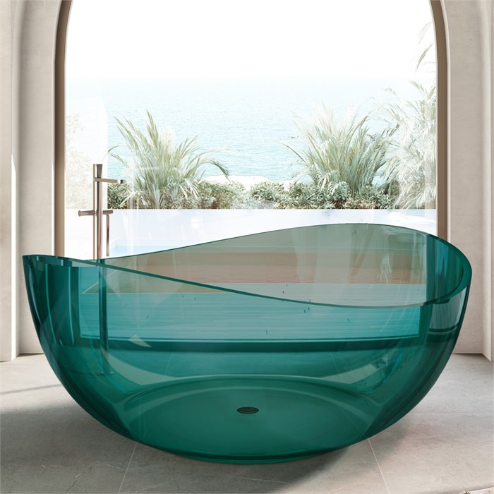 Прозрачная ванна ABBER Kristall AT9705Aquamarin бирюзовая AT9705Aquamarin - фото 73077