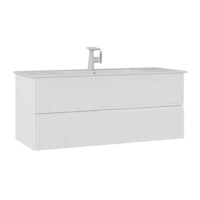 Тумба с раковиной ORKA Moonlight 120 подвесная, белый матовый 5001503
