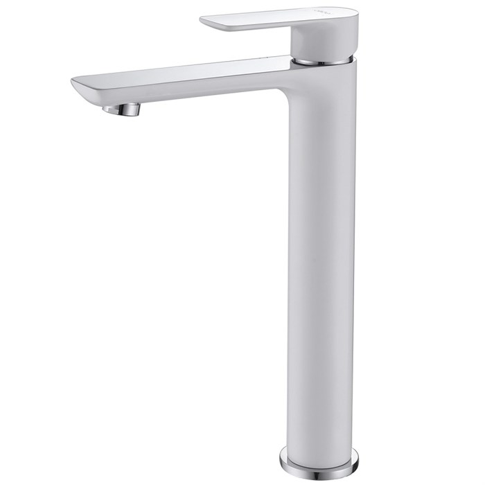 Смеситель ABBER Weiss Insel AF8011W для раковины, белый-хром AF8011W - фото 74569