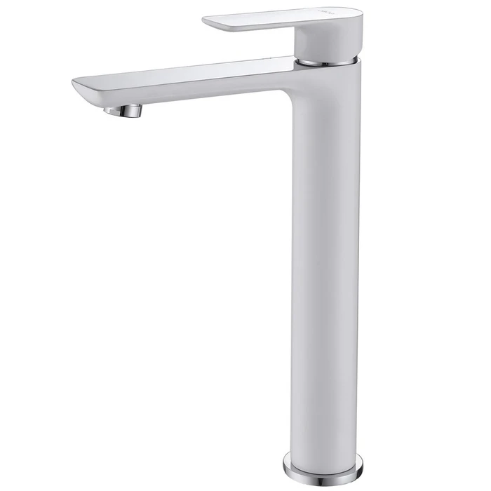 Смеситель ABBER Weiss Insel AF8011W для раковины, белый-хром AF8011W